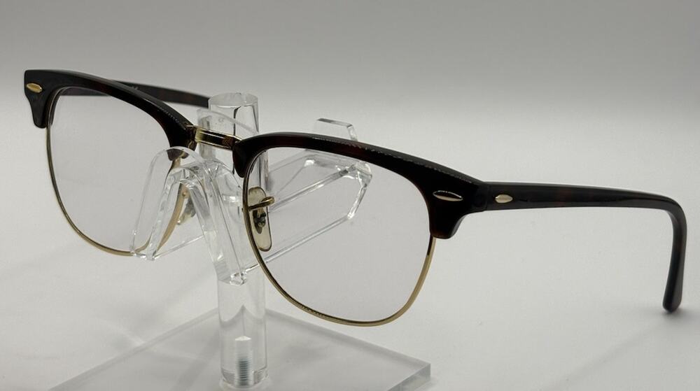 Ray-Ban RB3016 Clubmaster 990/7Q 49-21-140 Havana Gold Eyeglasses Frame Italy